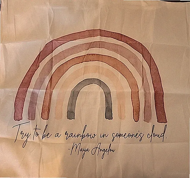 18" x 18" Decorative Pillow Case "Try To Be A Rainbow In Someones Cloud" NEW