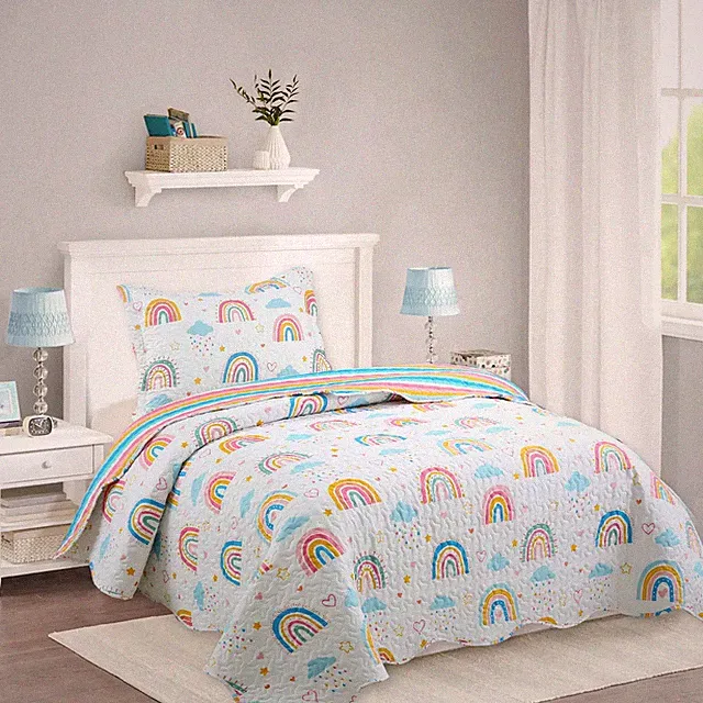 2/3 Piece Kids Quilt Bedspread Set Throw Blanket