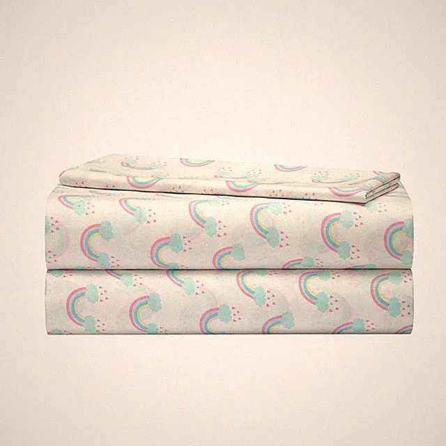 3 Piece Sheet Set Rainbow Print Twin