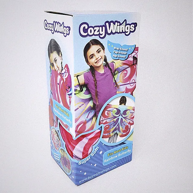 Cozy Wings Rainbow Butterfly Wrap Around Blanket Throw Lot of 24 in NEW Boxes