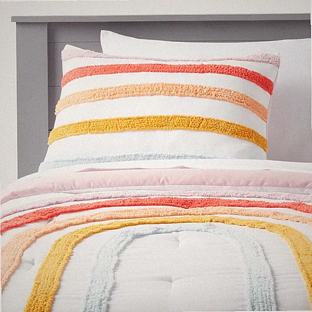 Full/Queen Kids' Comforter Set Placed Rainbow - Pillowfort