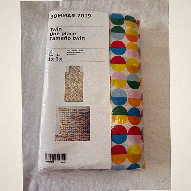 Ikea SOMMAR 2019 | SZ Twin | Duvet Cover Multicolor Rainbow Geometric Pop Art