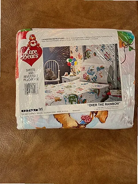 New Care Bears Over The Rainbow 3 Pc Twin Bed Set Sheets & Pillowcase Bibb Co.