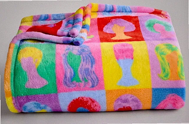Rainbow Pride Wigs Soft Plush Throw Blanket 5' x 6 ft - The Big One - New