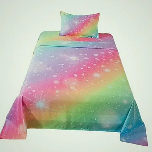 Rainbow Sheets Size for Girls Tie Dye Pastel Girls Sheet Set Twin Rainbow 01