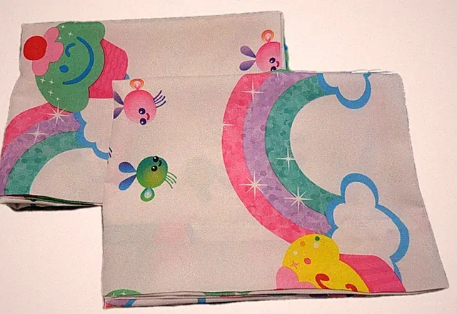 Set Of 2 Children's Pillowcases W/ Rainbows & Cupcakes. 20 X 29 Standard Only