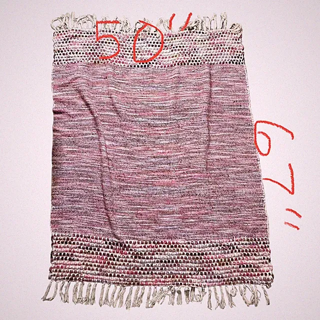Storehouse Woven Fringe Throw Blanket BOHO Chic Rainbow Pastel Cotton Acrylic