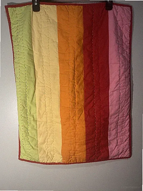 Target Home Vintage Rainbow Striped Quilted Pick Stitch Standard Pillow Sham