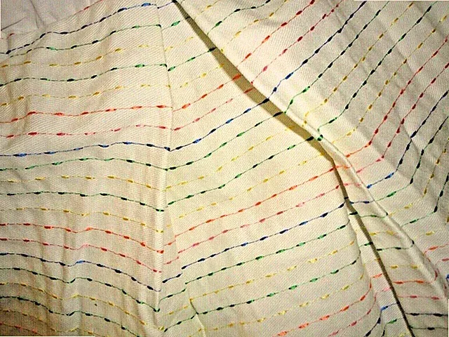TOMMY HILFIGER AMELIA RAINBOW STRIPE RED PINK GREEN BLUE (1) TWIN BEDSKIRT 15"